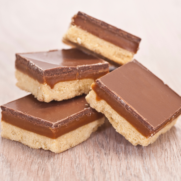 Salted caramel chocolate shortbread